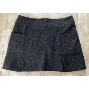 Woolrich Onyx Heather Wool Blend A-Line Skirt Women Size 14